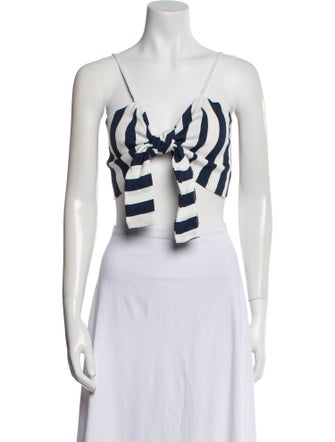 Reformation Printed Square Neckline Crop Top