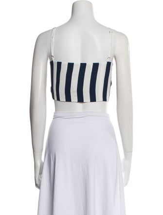 Reformation Printed Square Neckline Crop Top