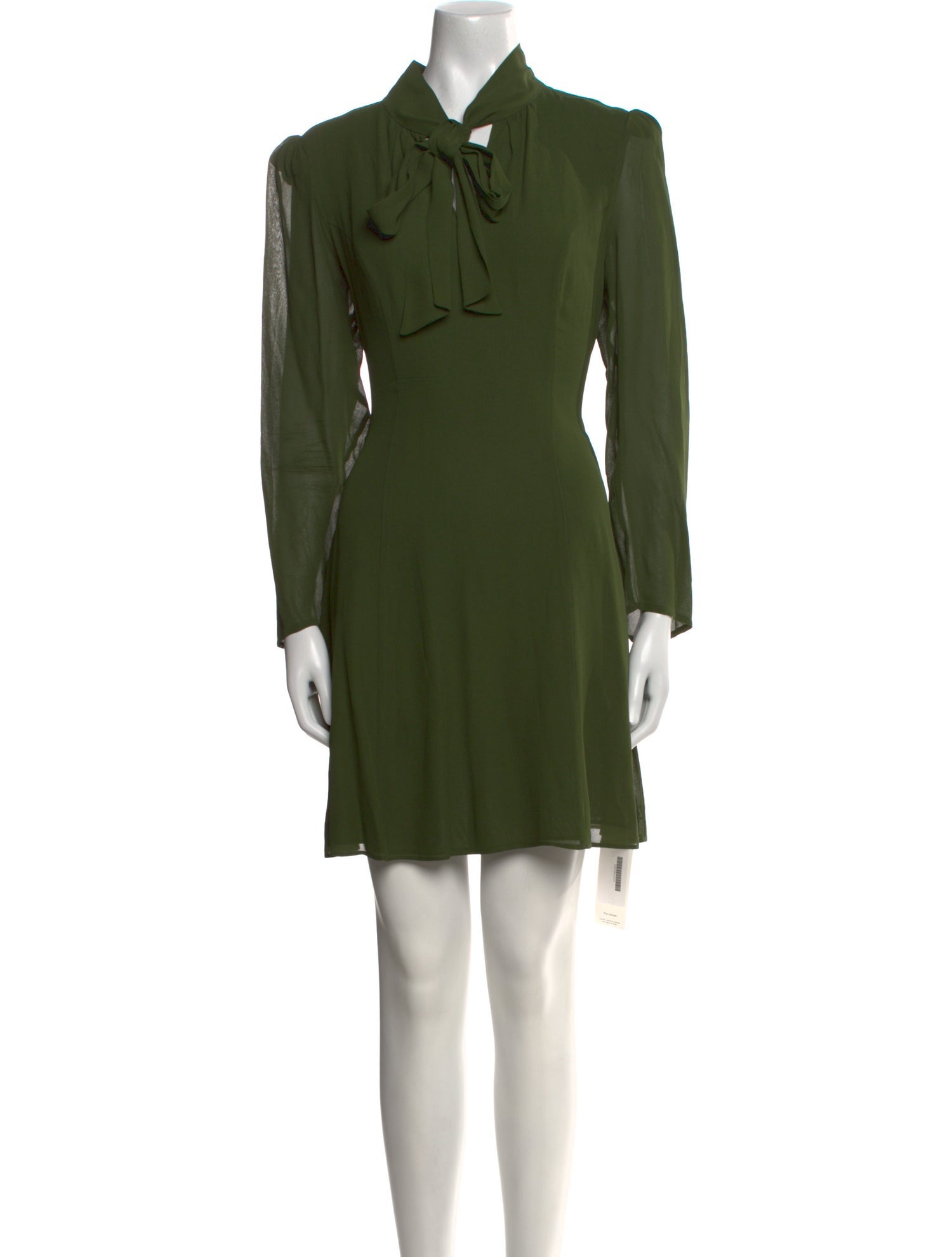 Reformation Tie Neck Mini Dress