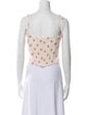 Reformation Polka Dot Print Square Neckline Crop Top