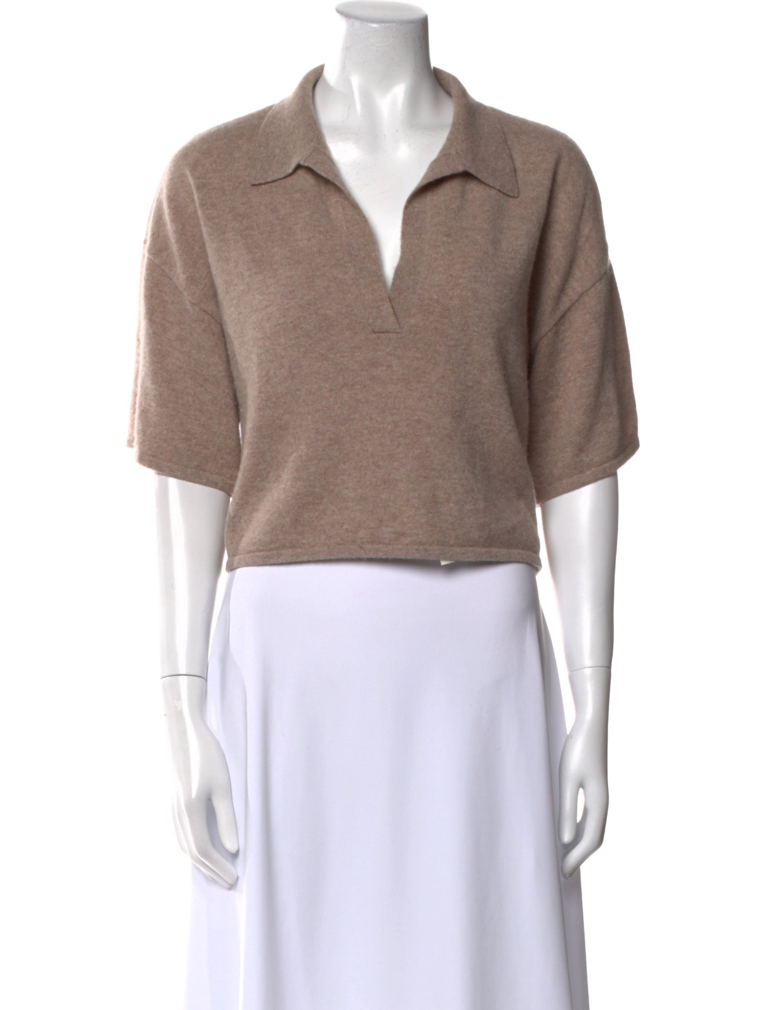 Reformation Cashmere Short Sleeve Crop Top