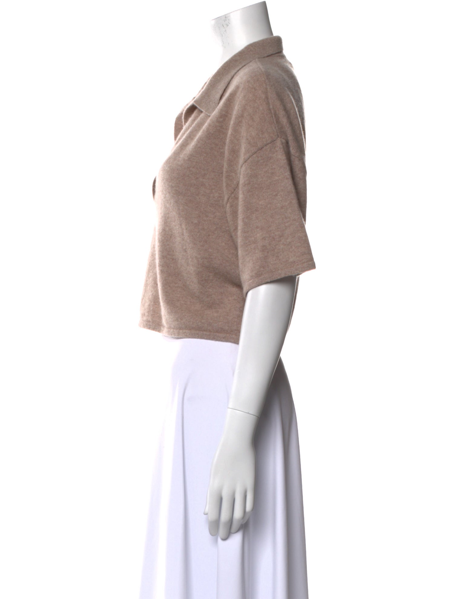 Reformation Cashmere Short Sleeve Crop Top