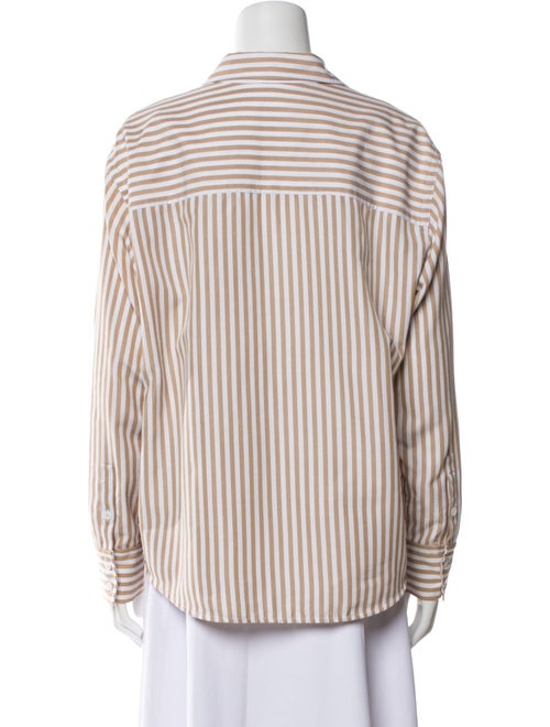 Reformation Striped Long Sleeve Button-Up Top