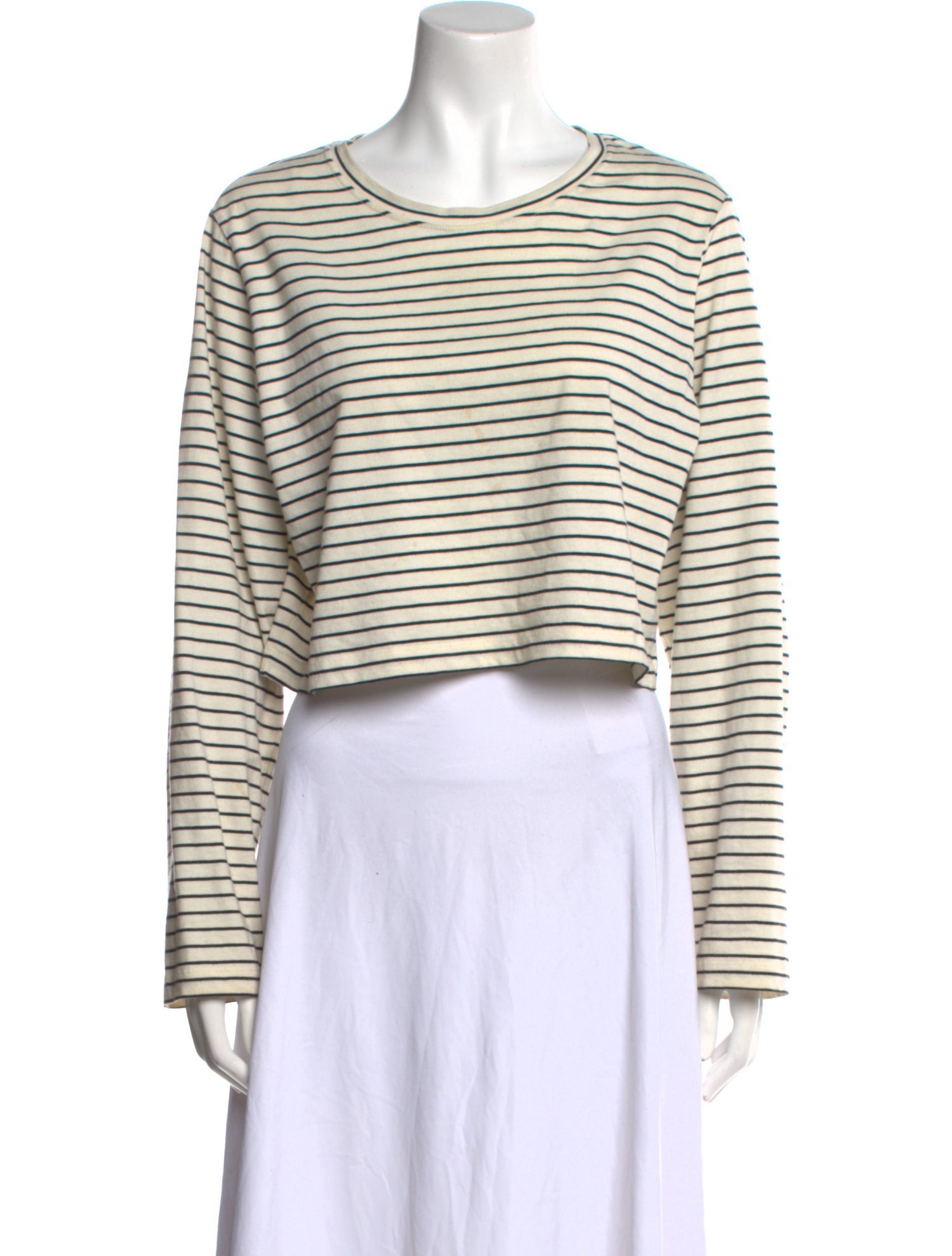 Reformation Striped Scoop Neck Crop Top