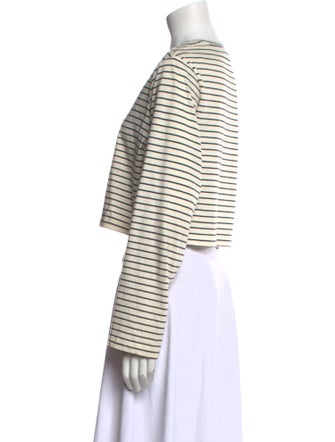 Reformation Striped Scoop Neck Crop Top