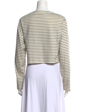 Reformation Striped Scoop Neck Crop Top