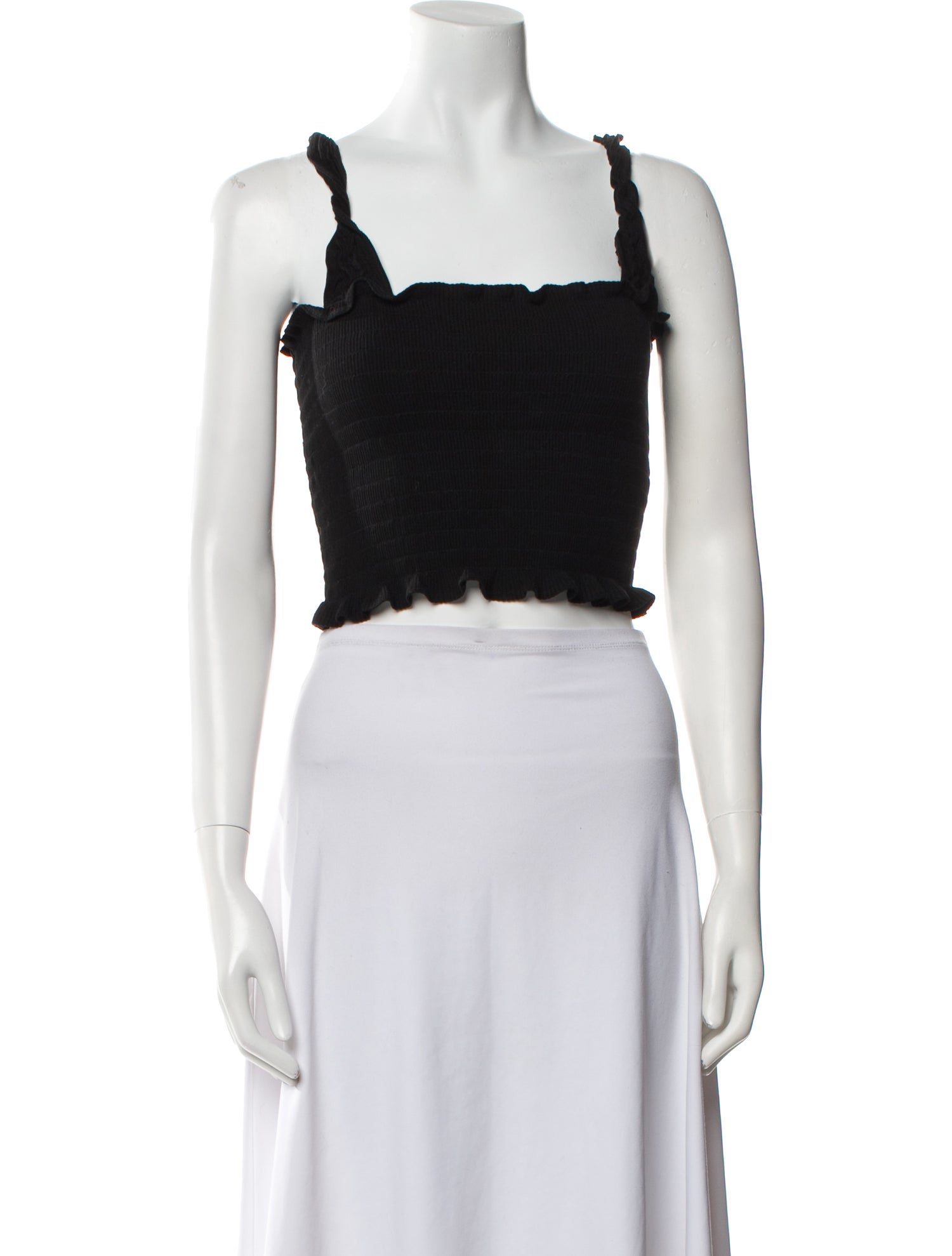 Reformation Square Neckline Sleeveless Crop Top