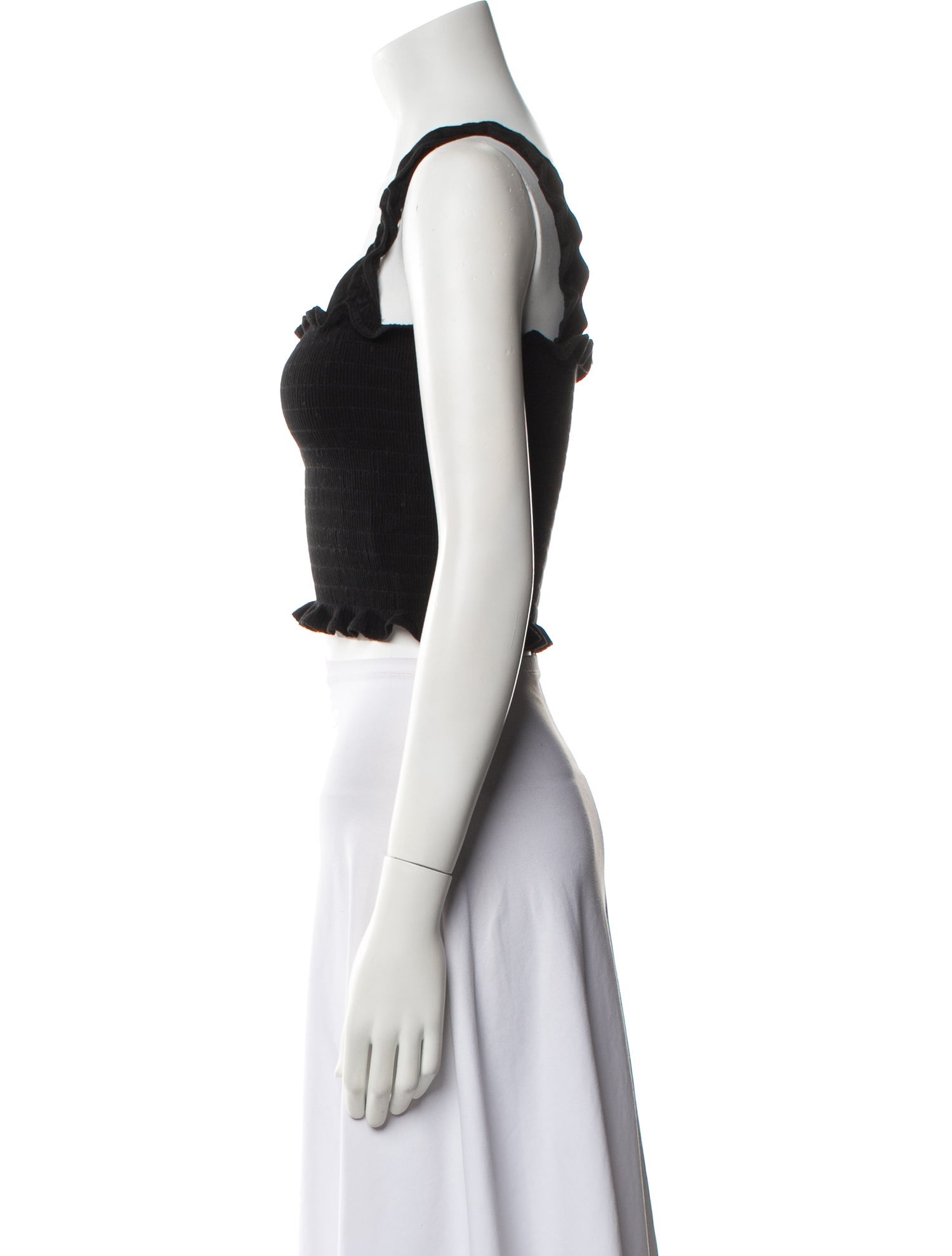 Reformation Square Neckline Sleeveless Crop Top