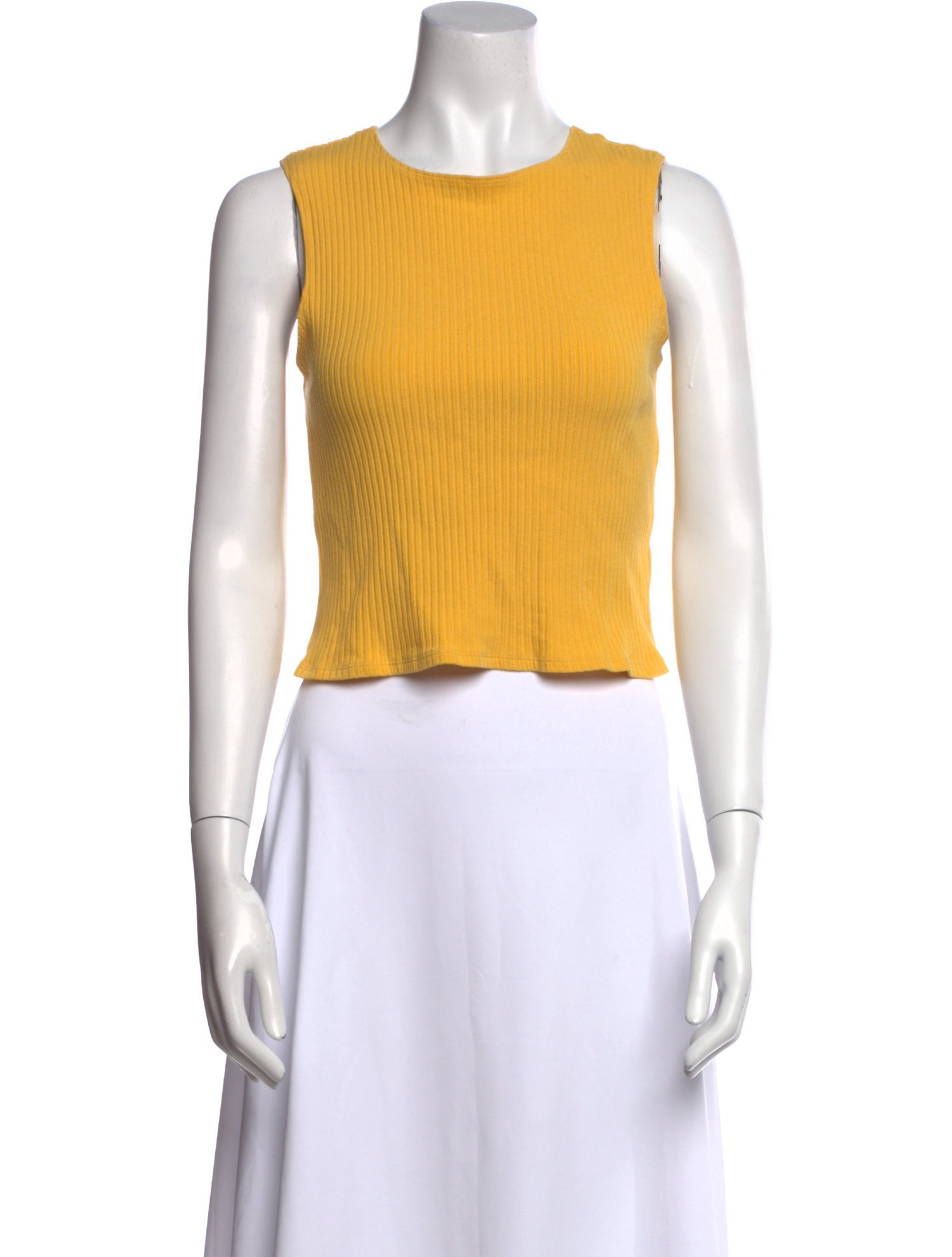 Reformation Crew Neck Sleeveless Crop Top