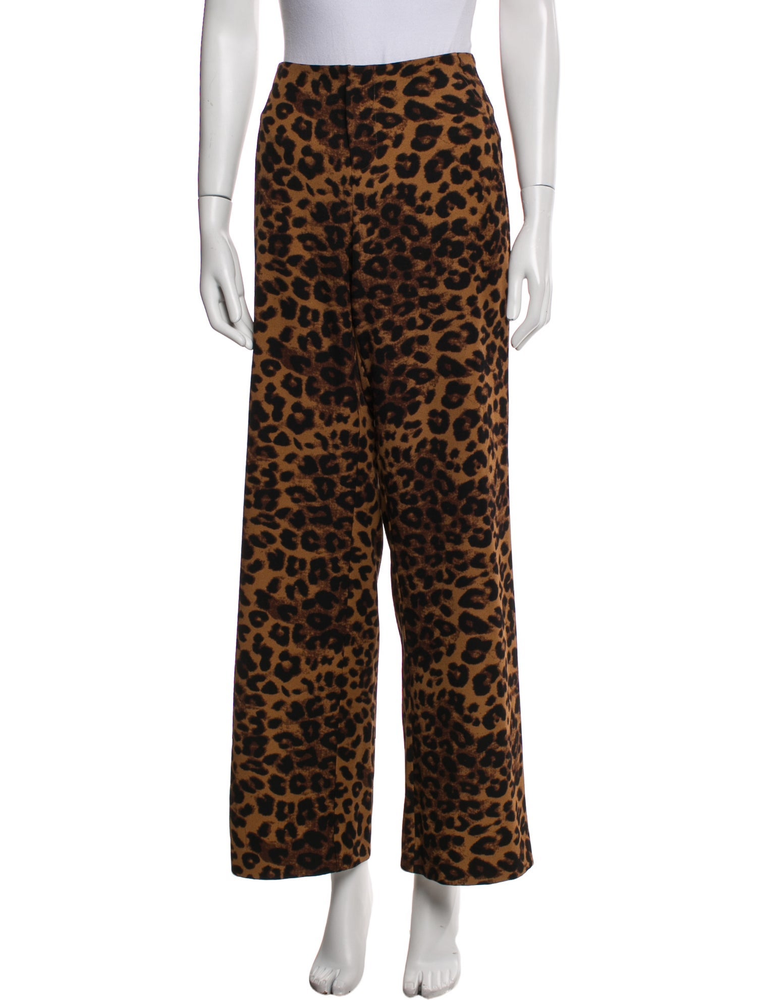 Reformation Animal Print Straight Leg Pants