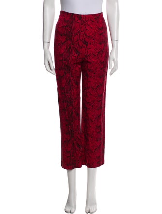 Reformation Animal Print Straight Leg Pants
