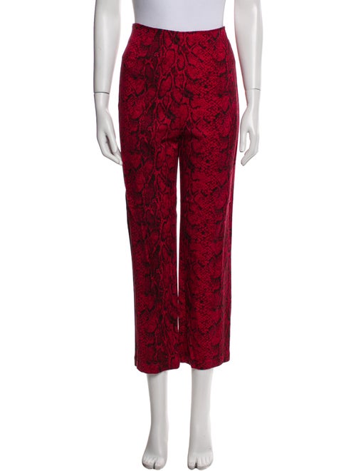 Reformation Animal Print Straight Leg Pants