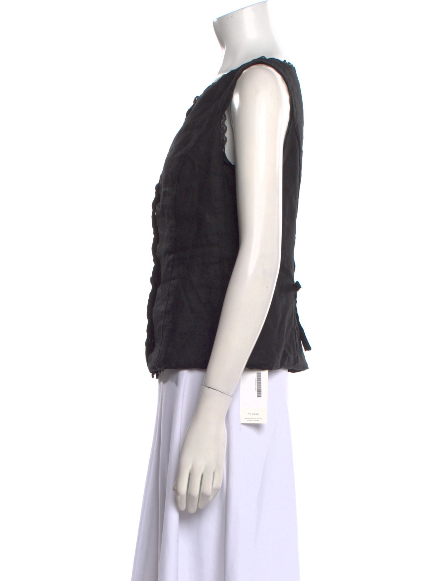 Reformation Linen Scoop Neck Top