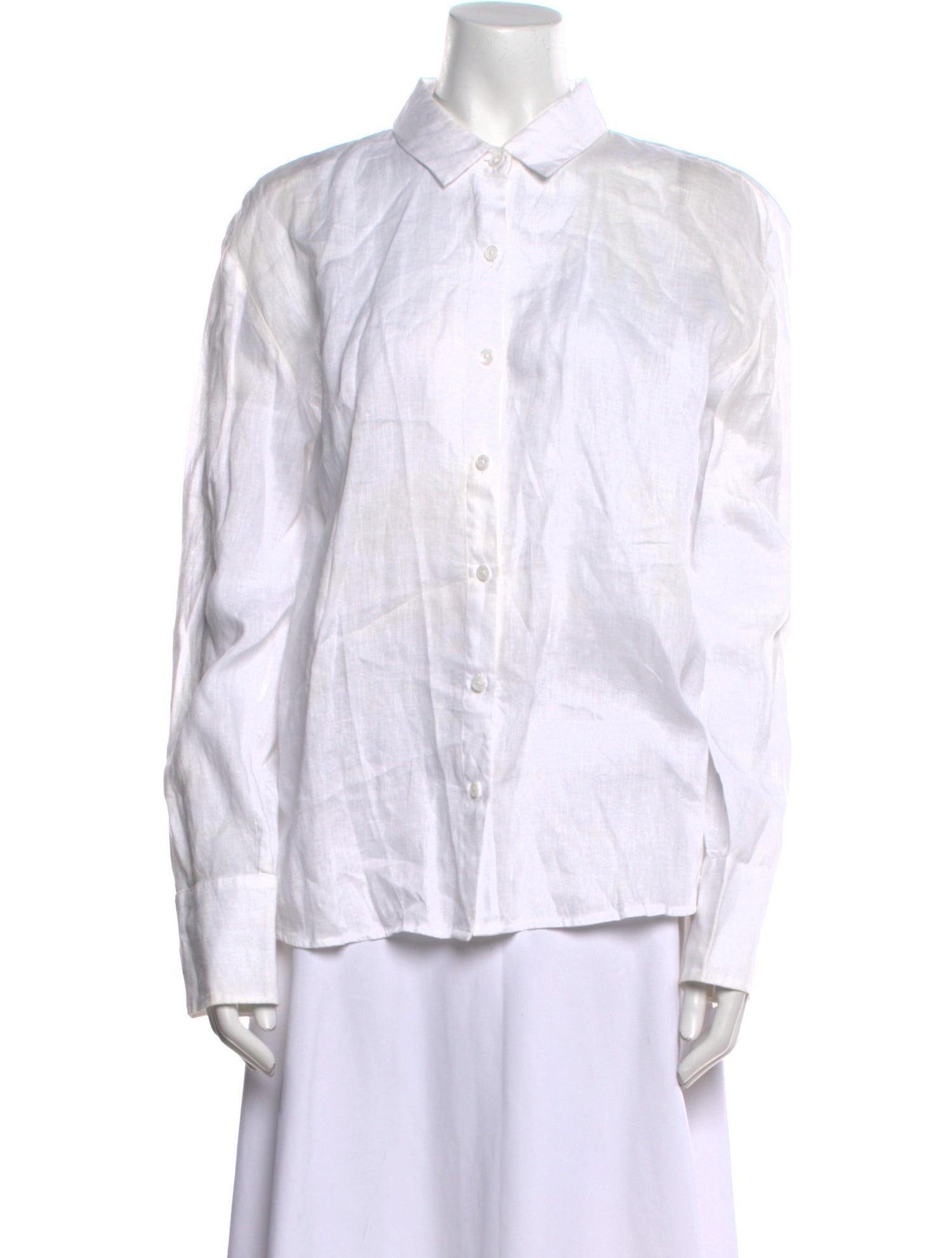 Reformation Linen Long Sleeve Button-Up Top