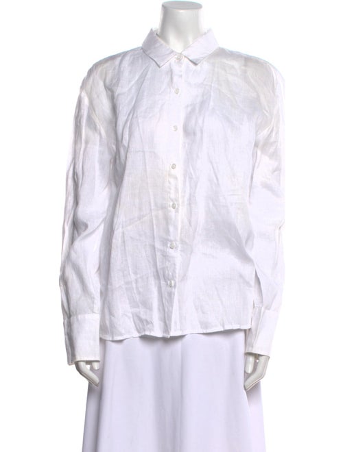 Reformation Linen Long Sleeve Button-Up Top