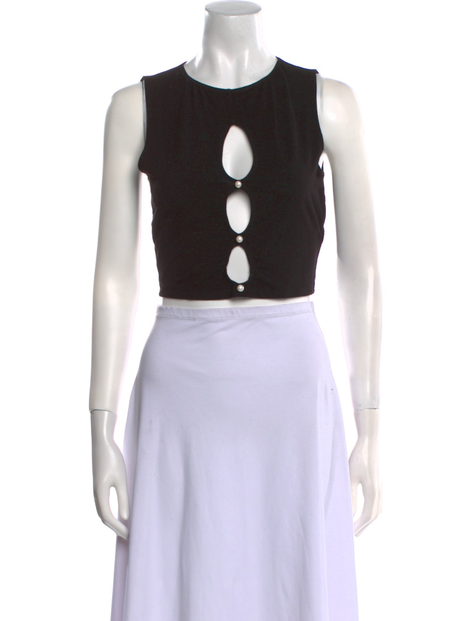 Reformation Crew Neck Sleeveless Crop Top
