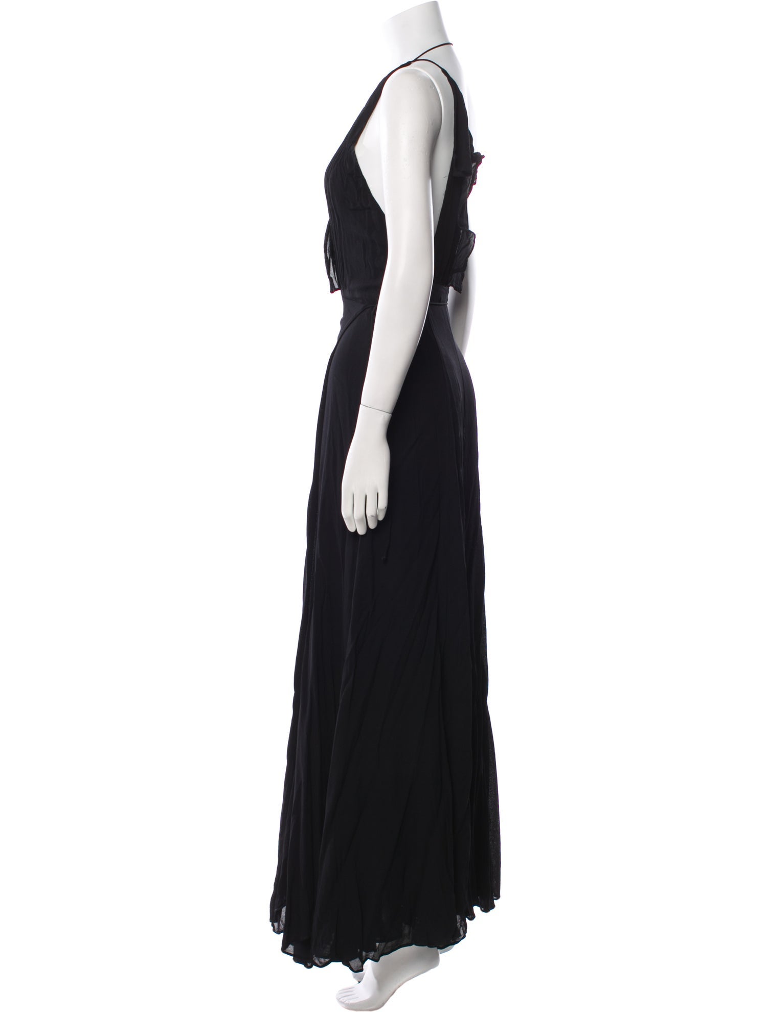 Reformation V-Neck Long Dress