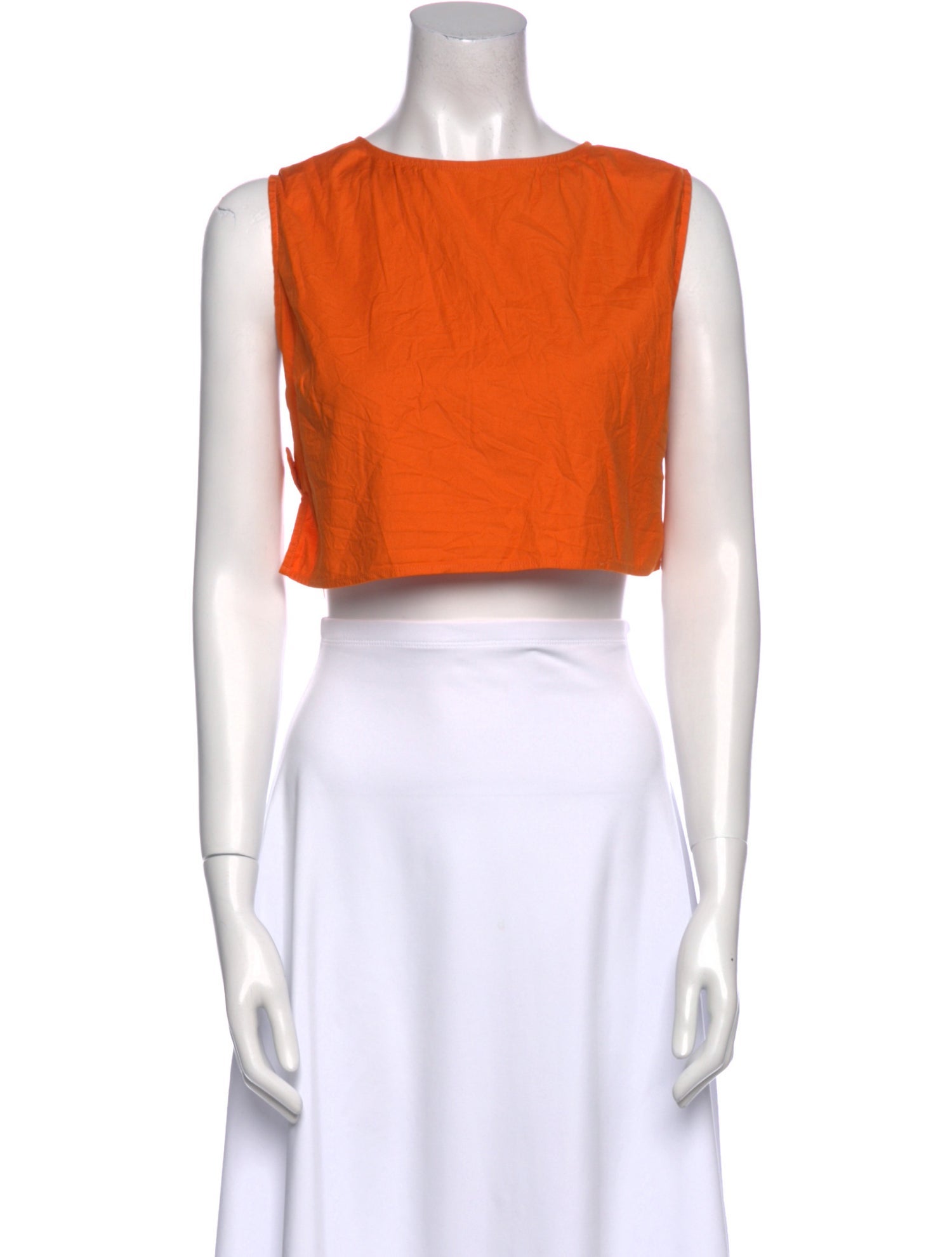 Reformation Bateau Neckline Sleeveless Crop Top