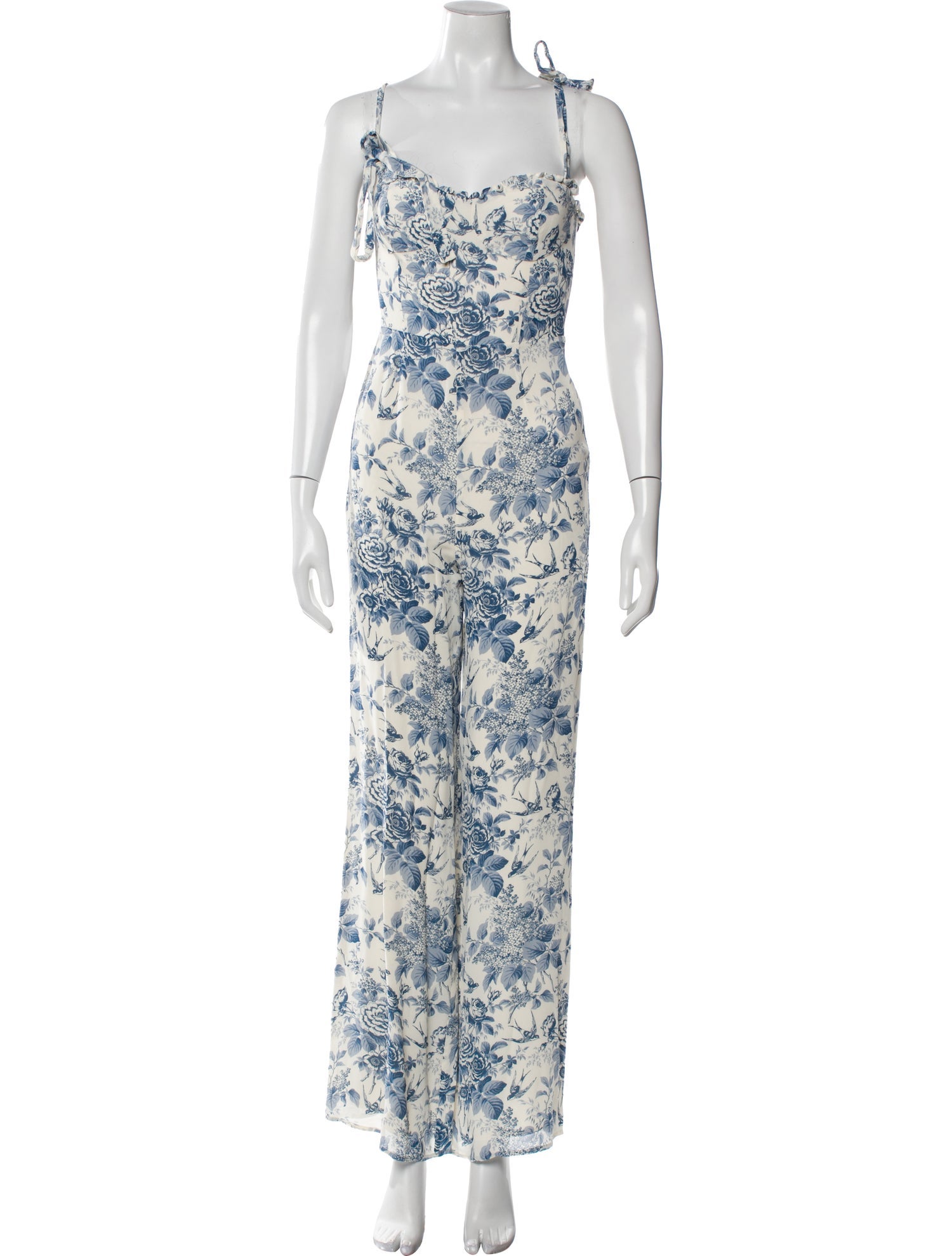 Reformation Floral Print Scoop Neck Jumpsuit