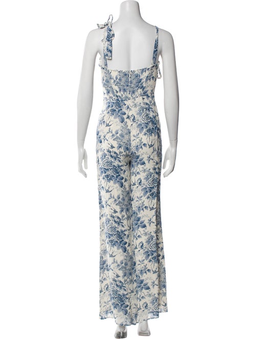 Reformation Floral Print Scoop Neck Jumpsuit