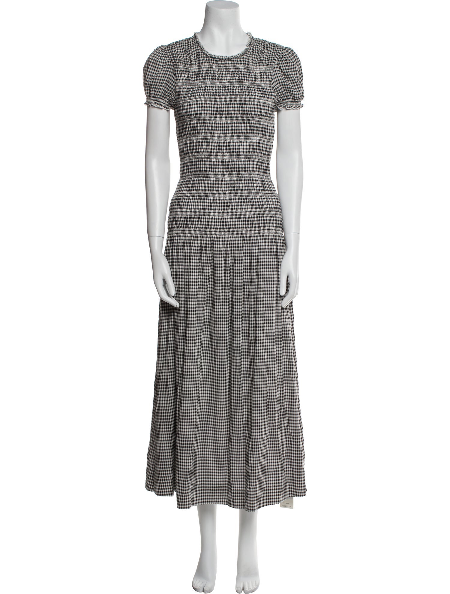 Reformation Plaid Print Long Dress