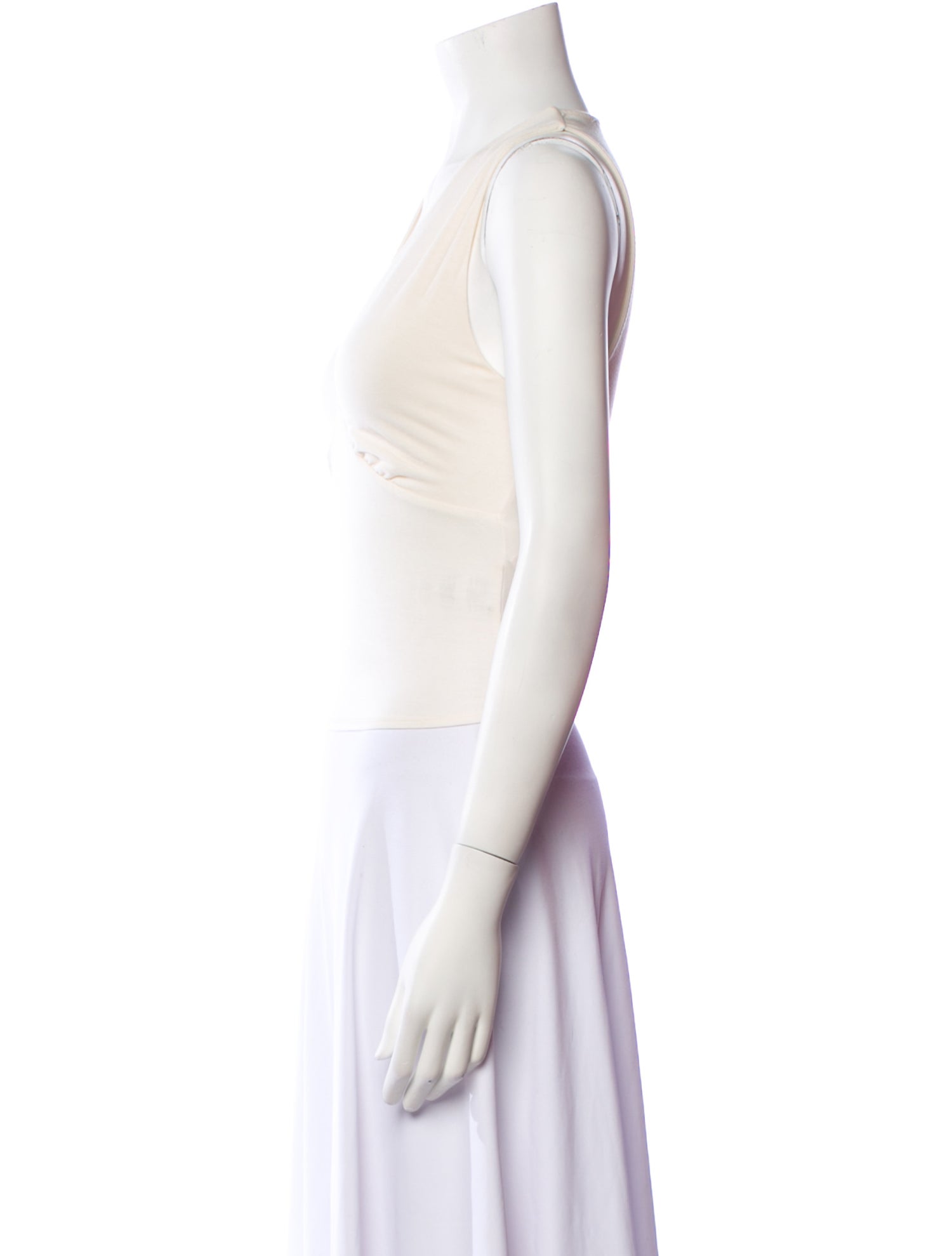 Reformation V-Neck Sleeveless Crop Top