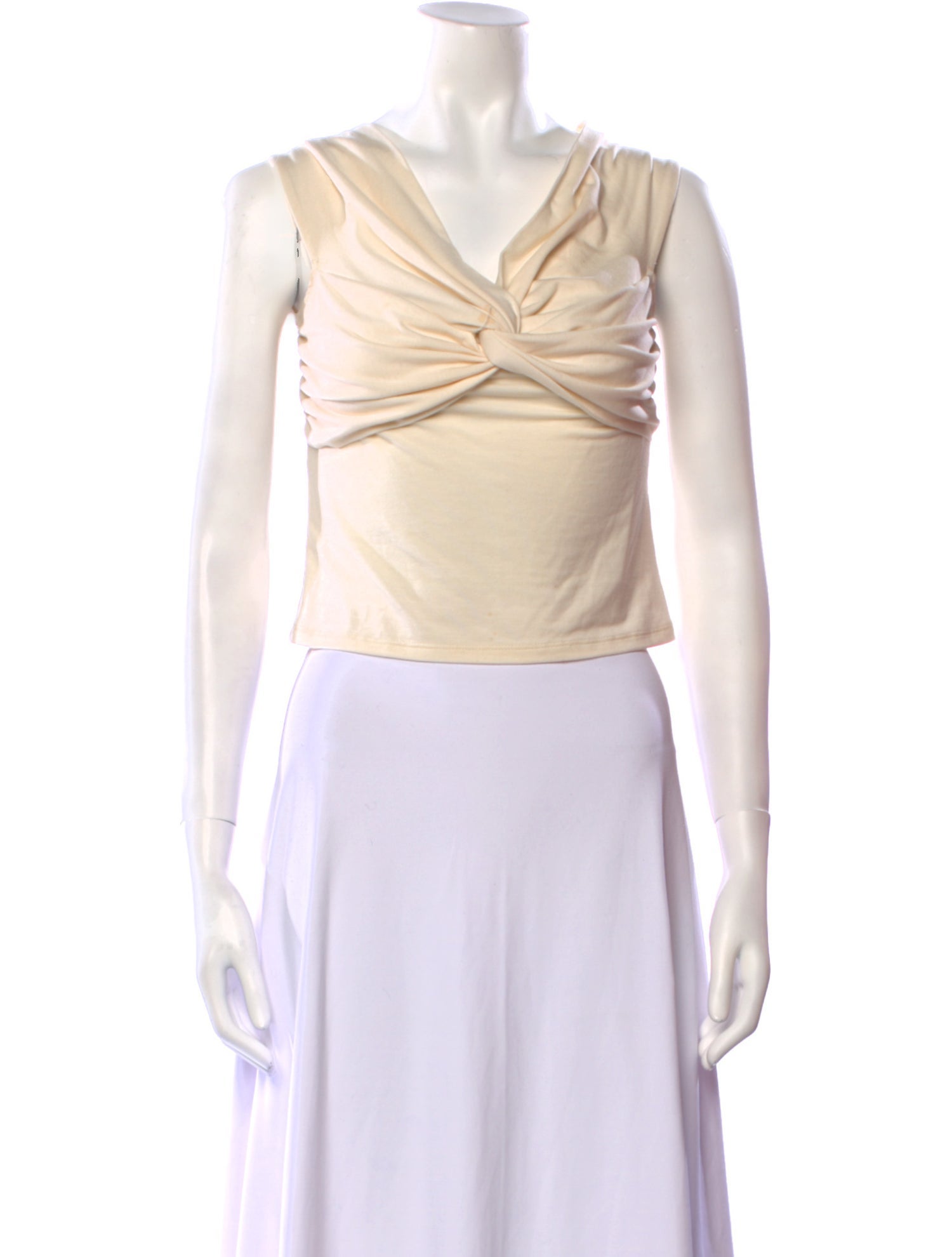 Reformation V-Neck Sleeveless Crop Top