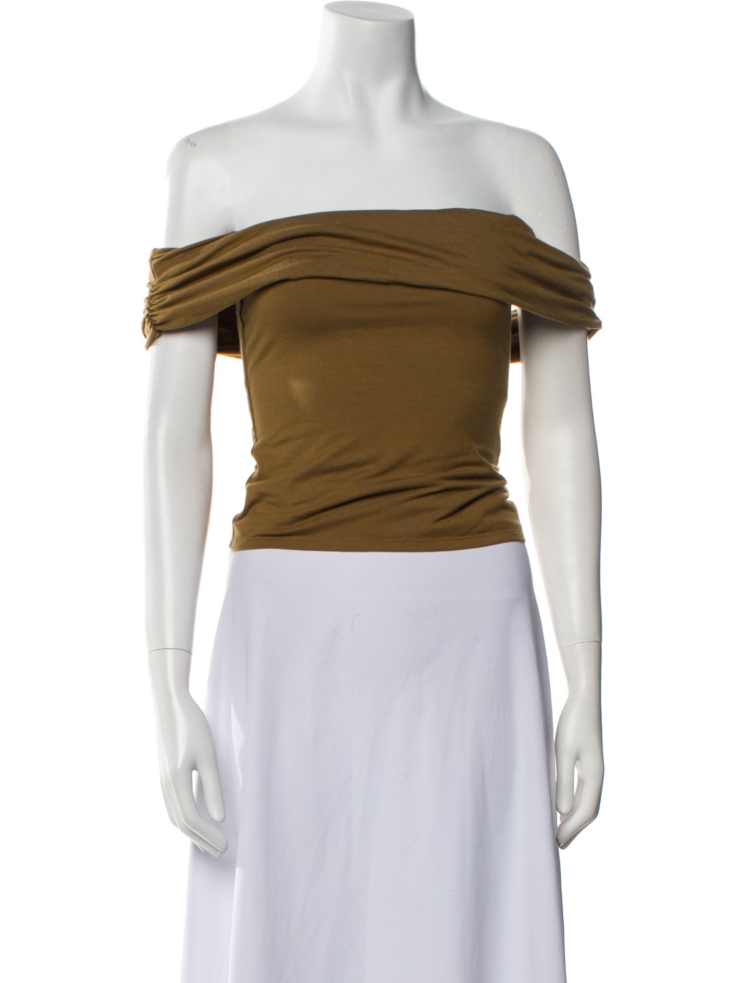 Reformation Off-The-Shoulder Short Sleeve Crop Top