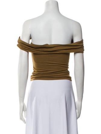 Reformation Off-The-Shoulder Short Sleeve Crop Top