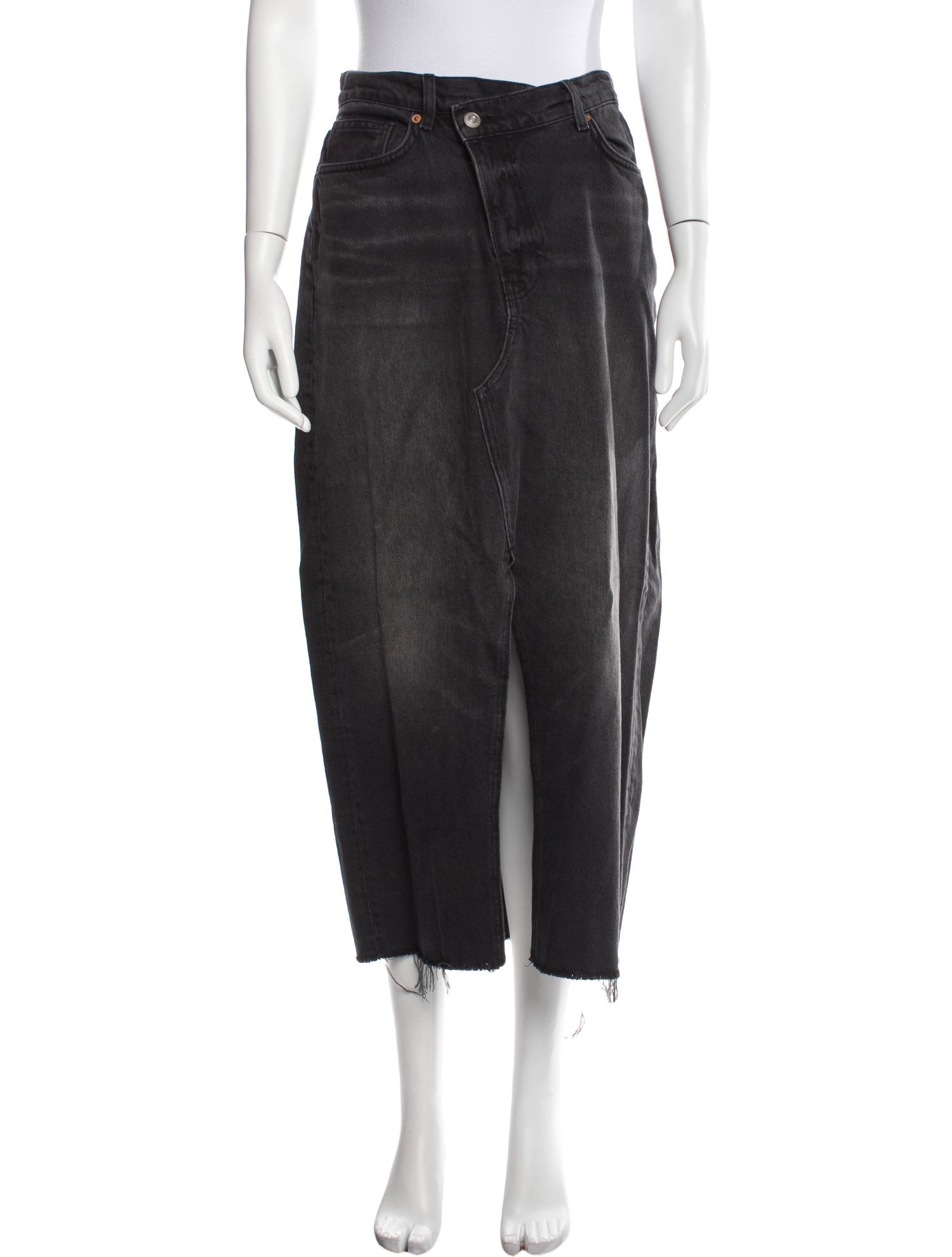 Reformation Fringe Trim Accent Midi Length Skirt