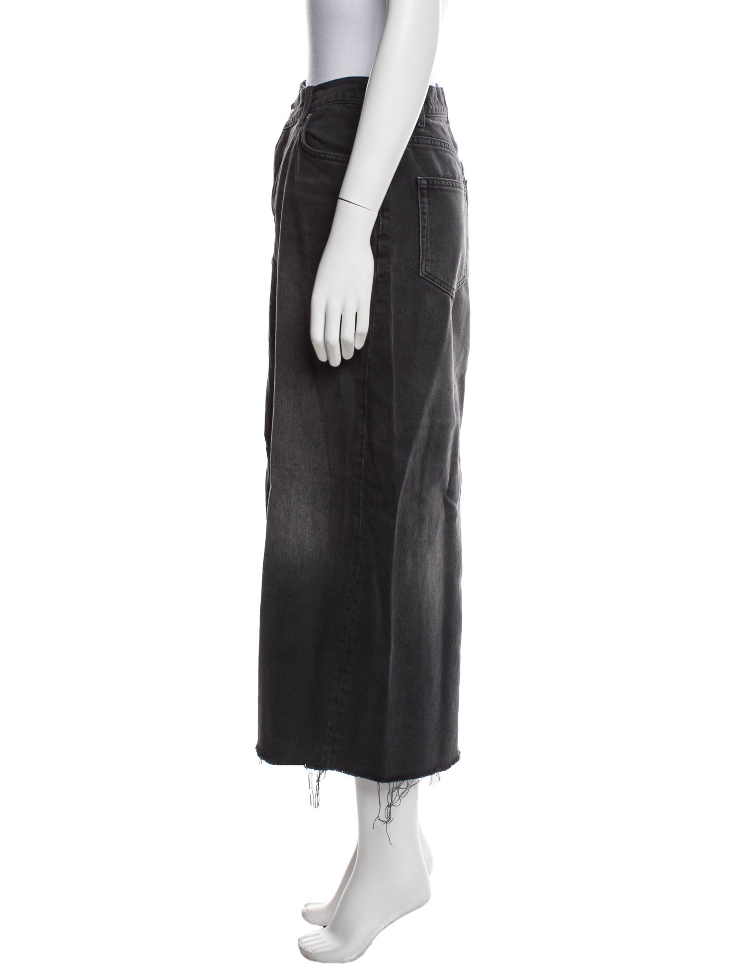 Reformation Fringe Trim Accent Midi Length Skirt