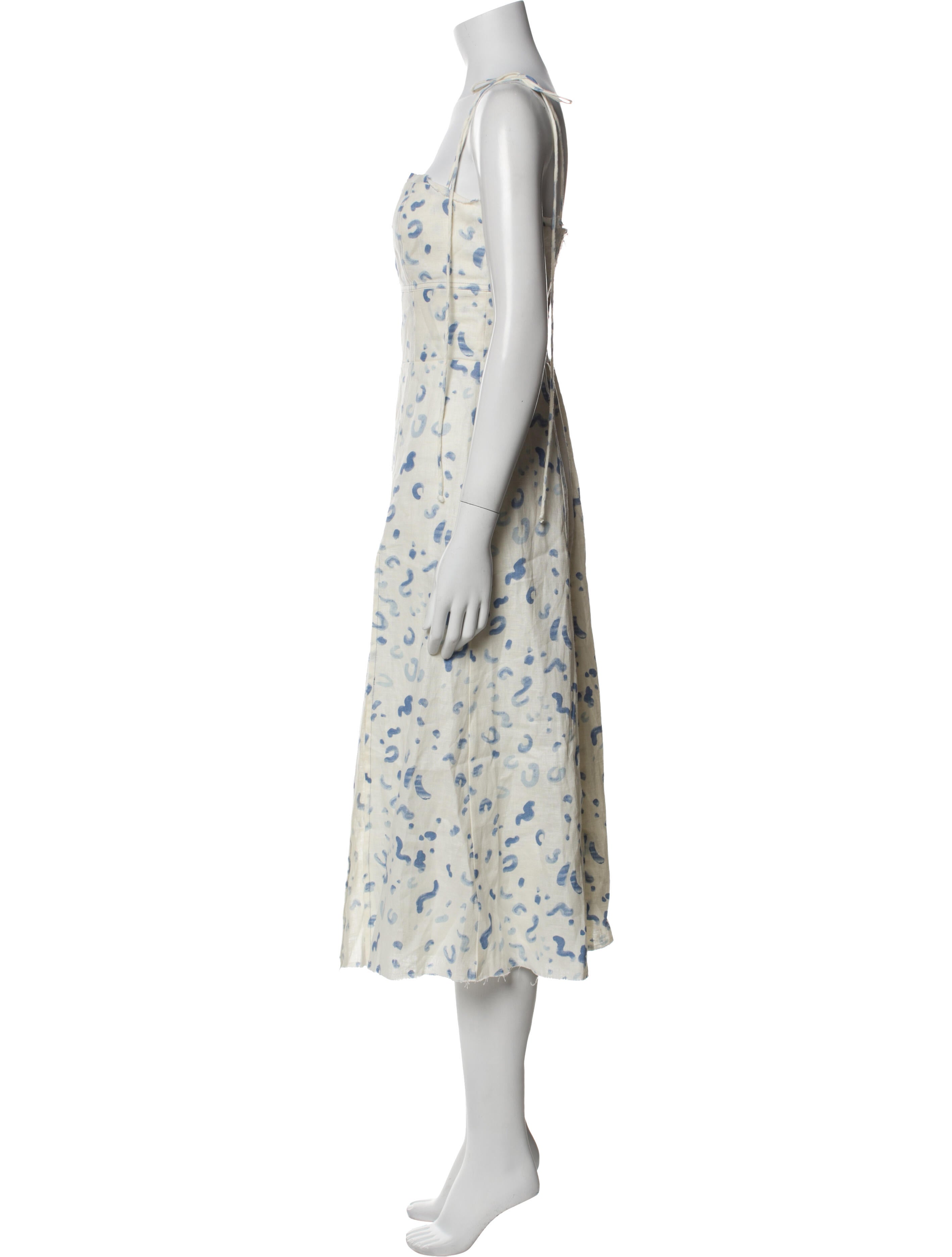 Reformation Linen Midi Length Dress