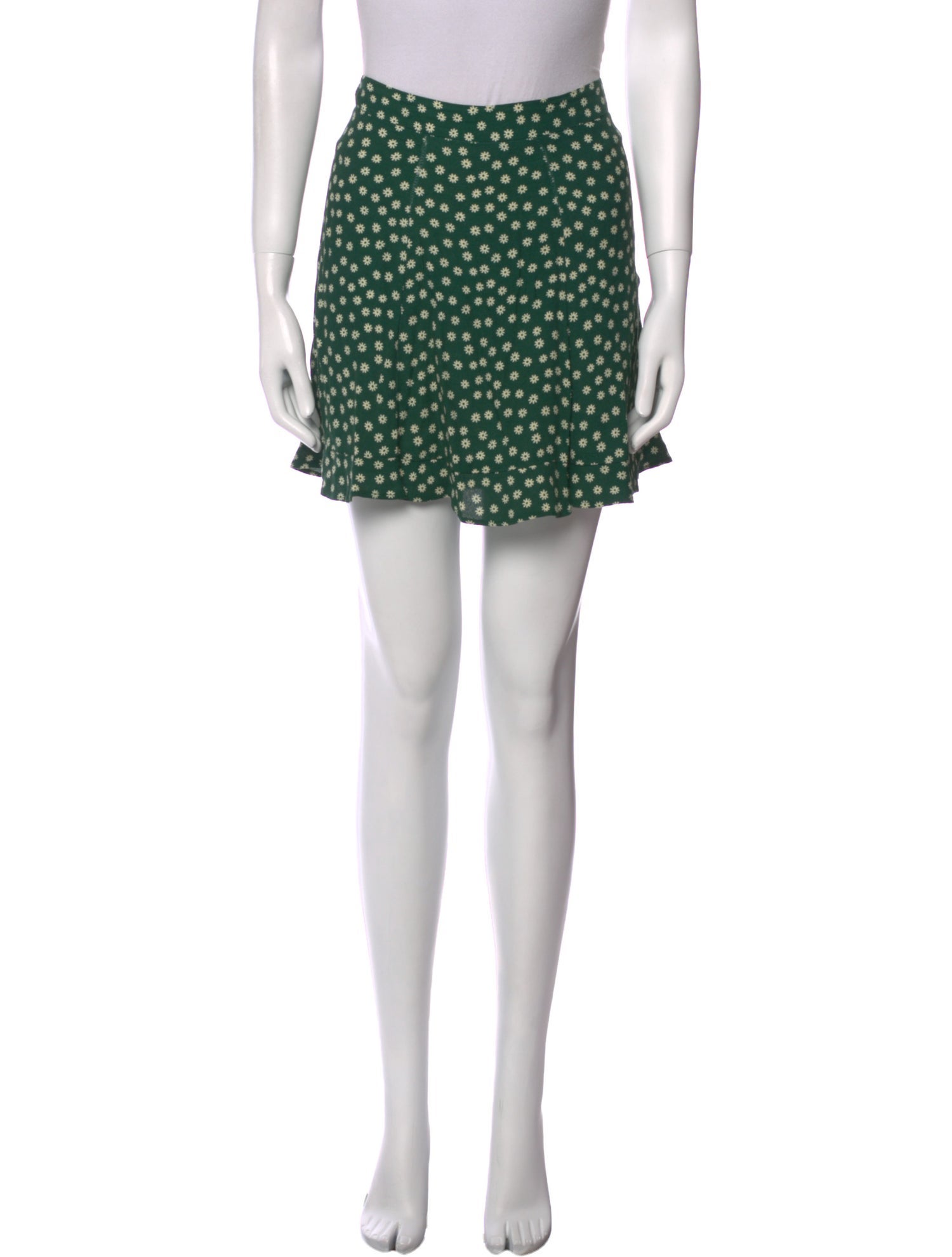 Reformation Floral Print Mini Skirt