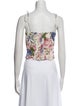 Reformation Floral Print Square Neckline Crop Top