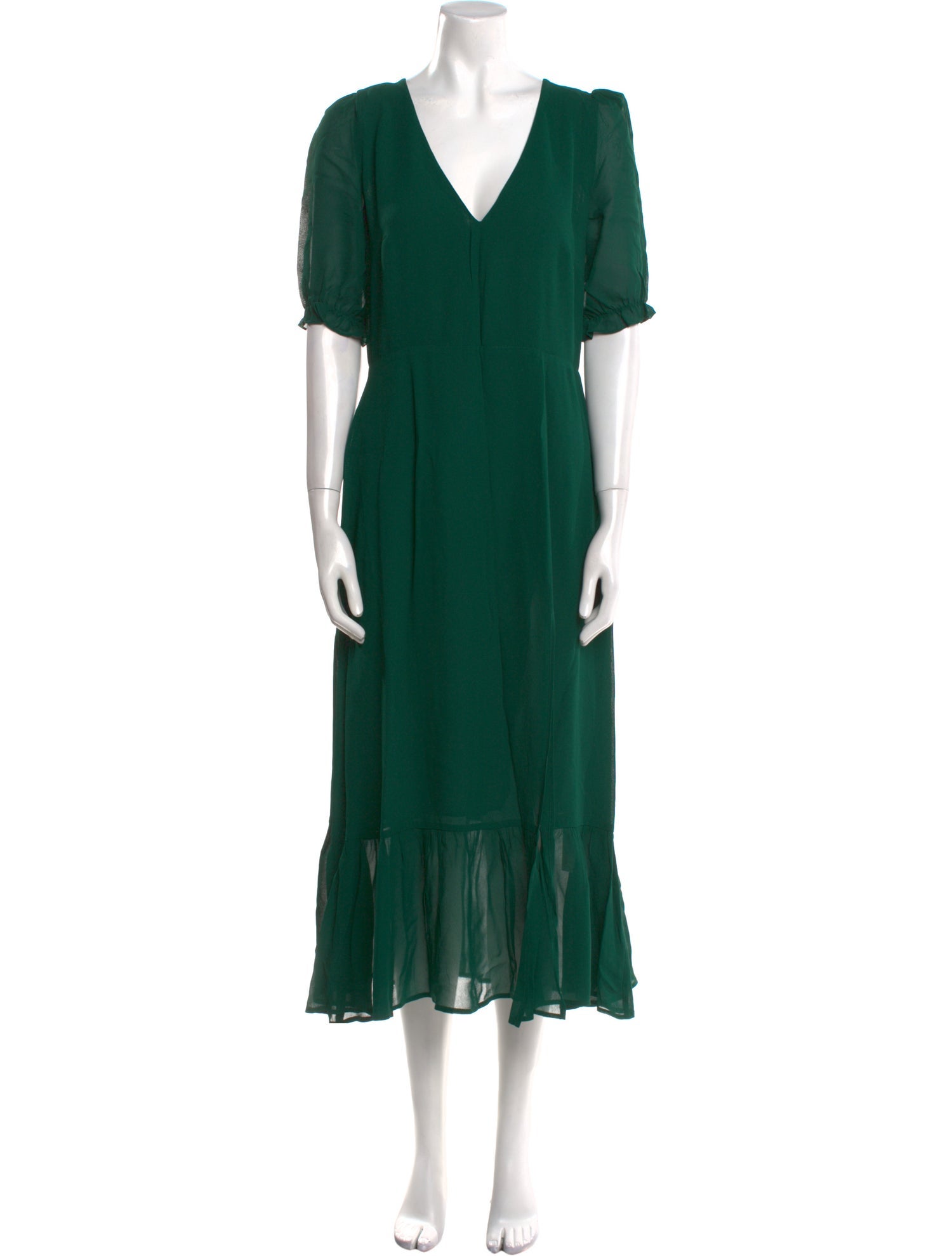 Reformation V-Neck Long Dress