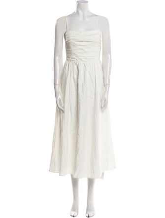 Reformation Square Neckline Midi Length Dress