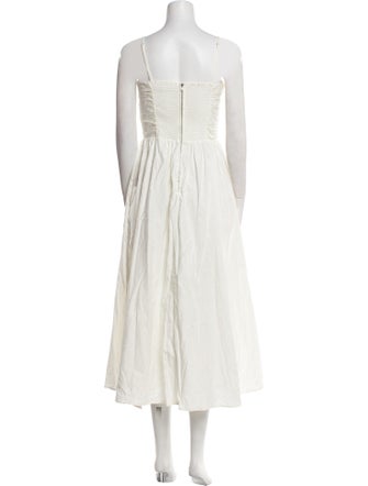 Reformation Square Neckline Midi Length Dress