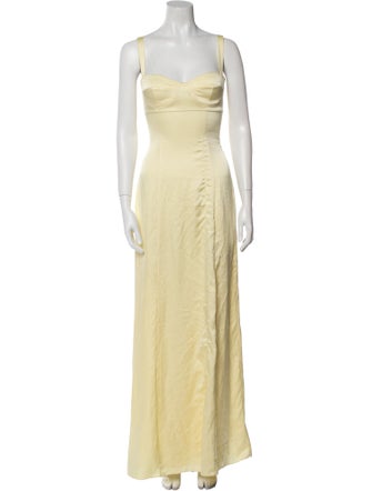 Reformation Square Neckline Long Dress