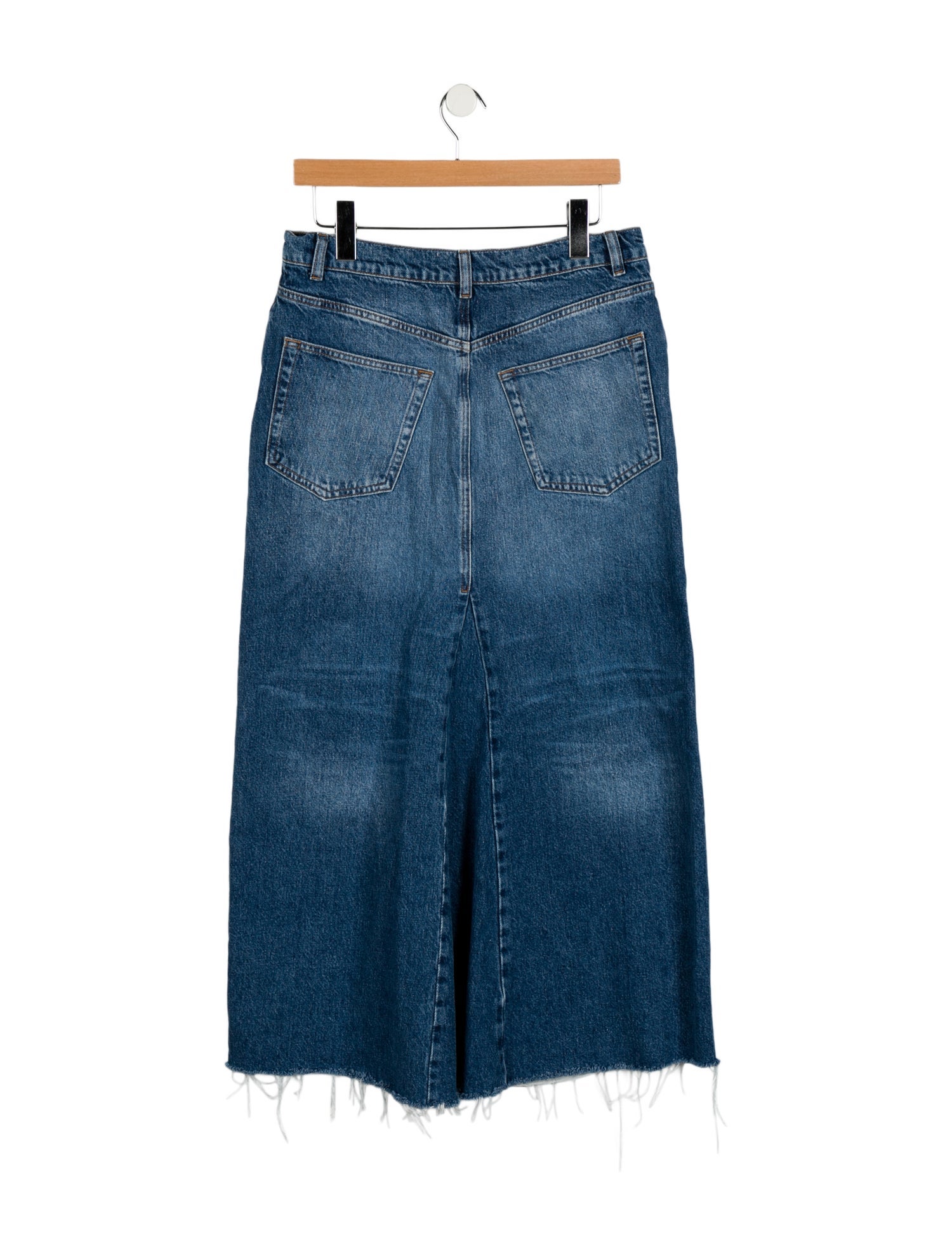 Reformation Raw-Edge Trim Midi Length Skirt