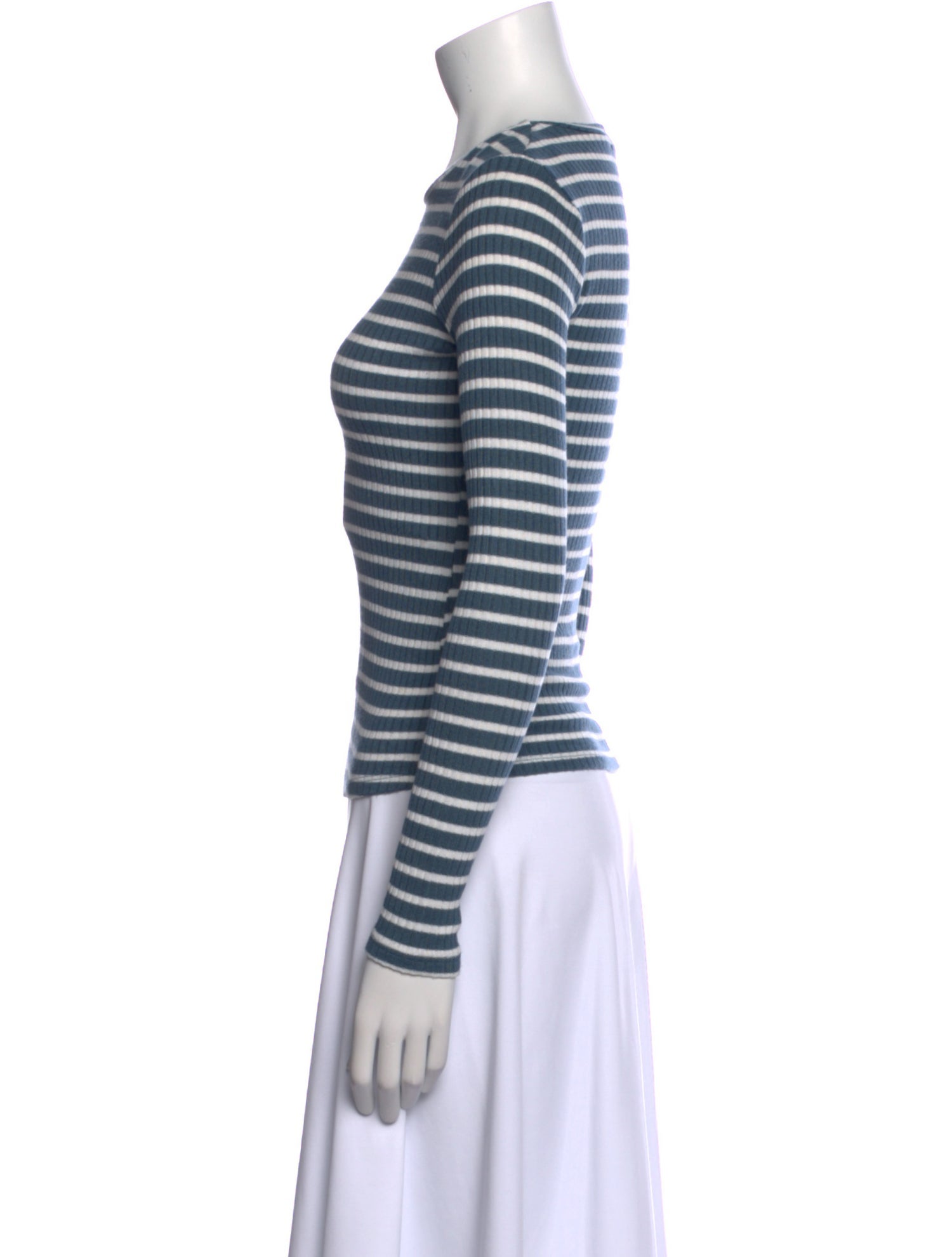 Reformation Striped Crew Neck Top
