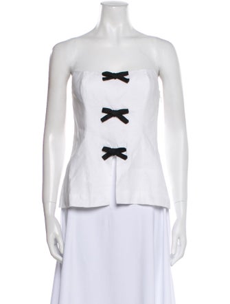 Reformation Linen Strapless Top