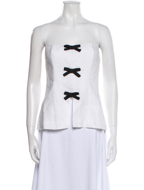 Reformation Linen Strapless Top