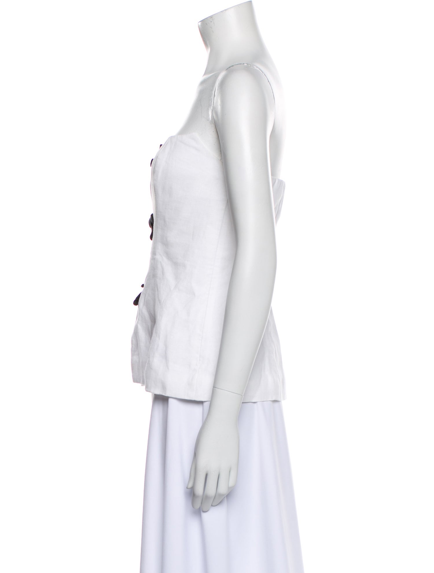 Reformation Linen Strapless Top