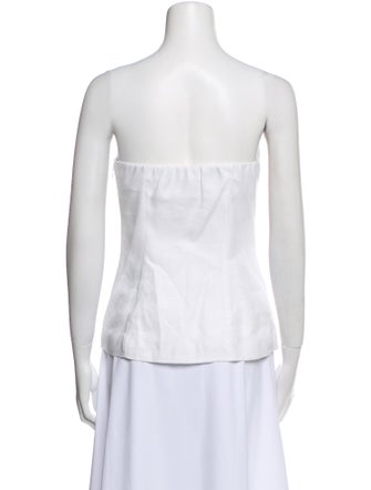 Reformation Linen Strapless Top