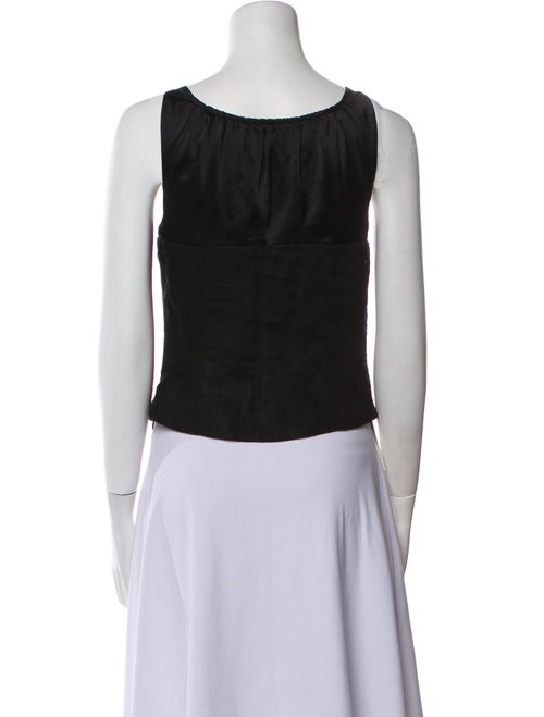 Reformation Linen Scoop Neck Crop Top