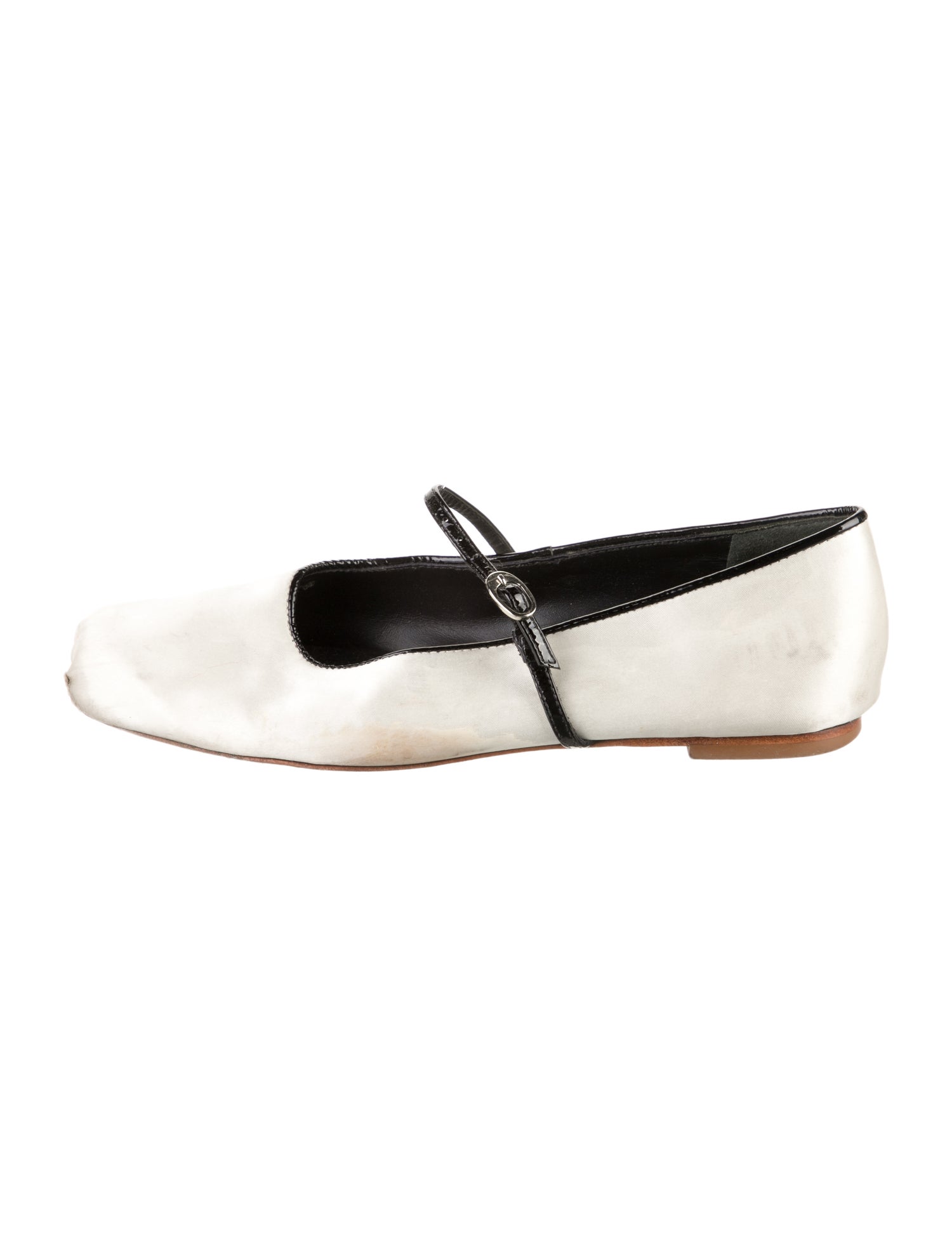Reformation Satin Mary Jane Flats