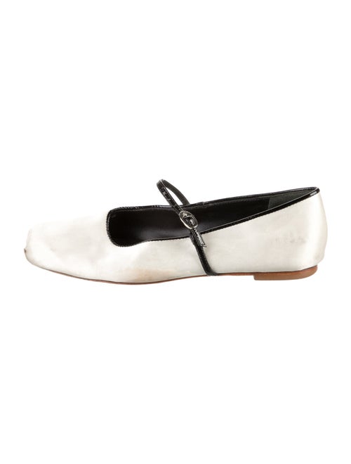 Reformation Satin Mary Jane Flats