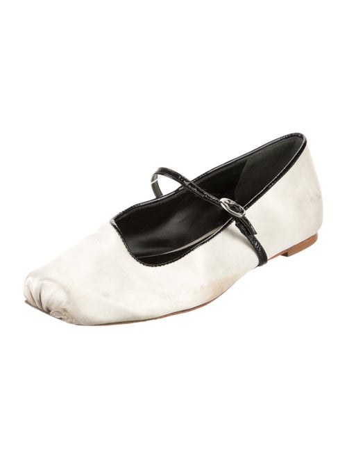 Reformation Satin Mary Jane Flats