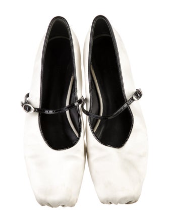 Reformation Satin Mary Jane Flats