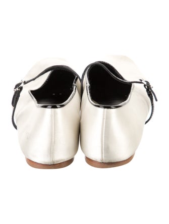 Reformation Satin Mary Jane Flats